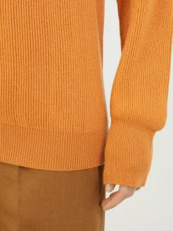 Cashmere-Rundhalspullover 'Luciano' Orange