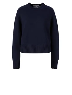 Cashmere-Rundhalspullover 'n°167 Please' Marineblau