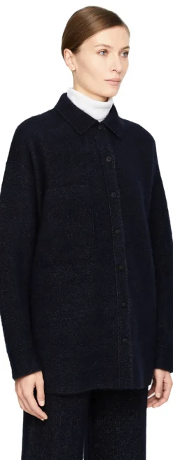 Cashmere-Seidenhemd 'Briala' Navy