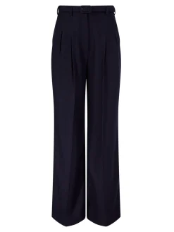 Cashmere-Seidenhose 'Vargas' Marineblau