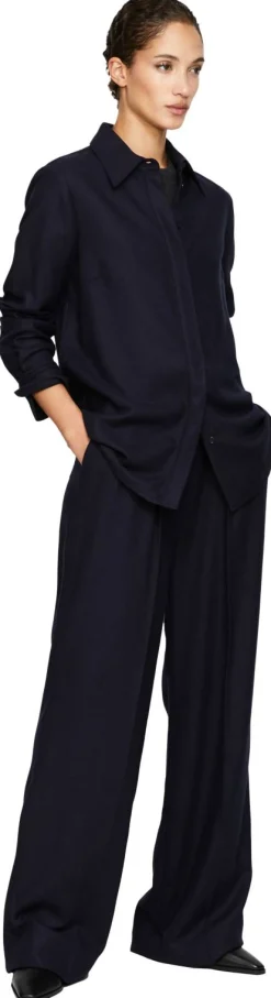 Cashmere-Seidenhose 'Vargas' Marineblau