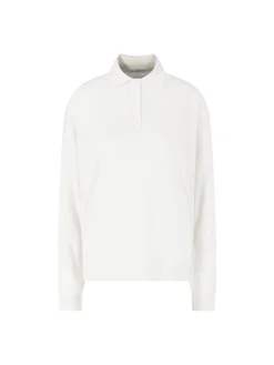 Cashmere-Seidenpullover 'Lilia' mit Polokragen Off White