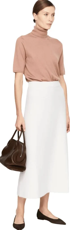 Cashmere-Seidenrock 'Briara Long' Off White