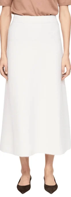 Cashmere-Seidenrock 'Briara Long' Off White