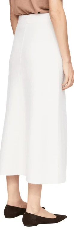 Cashmere-Seidenrock 'Briara Long' Off White