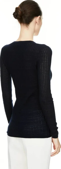 Cashmere-Seidenstrickjacke 'Emma' Marineblau