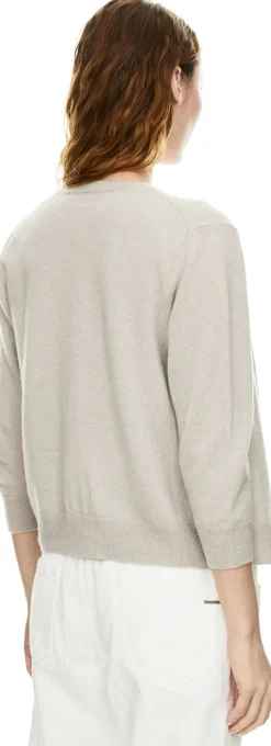 Cashmere-Seide Twin-Set 'Niara' Gravel