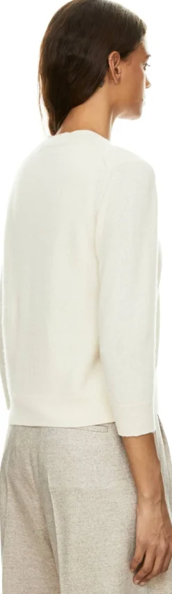 Cashmere-Seide Twin-Set 'Niara' Ecru
