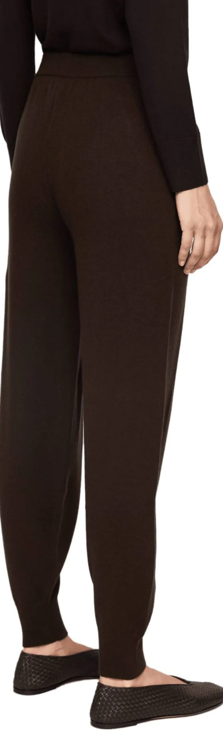 Cashmere-Strickhose Dunkelbraun