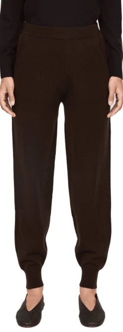 Cashmere-Strickhose Dunkelbraun