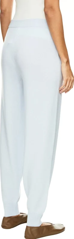 Cashmere-Strickhose Hellblau