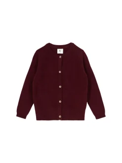 Cashmere-Strickjacke Bordeaux