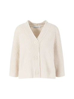 Cashmere-Strickjacke 'Fallou Button' Alabaster