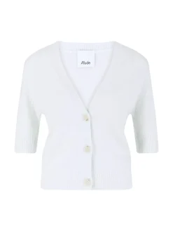 Cashmere-Strickjacke mit V-Ausschnitt Hellgrün
