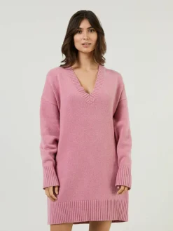 Cashmere-Strickkleid Pink