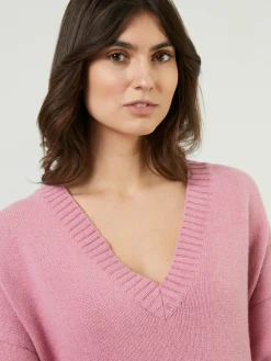Cashmere-Strickkleid Pink