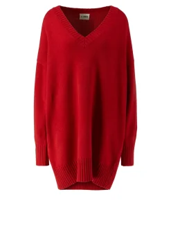 Cashmere-Strickkleid Rot