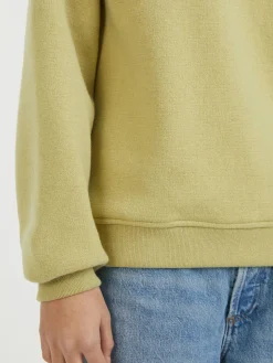 Cashmere-Sweatshirt Hellgrün