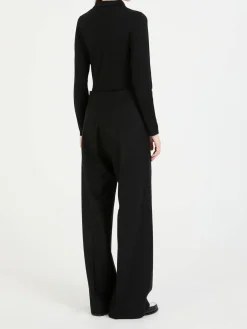 Cashmere-Wollhose Schwarz