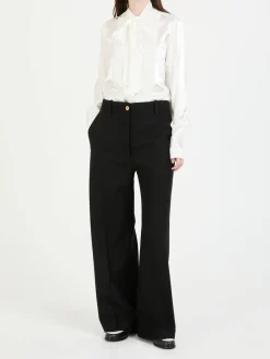 Cashmere-Wollhose Schwarz
