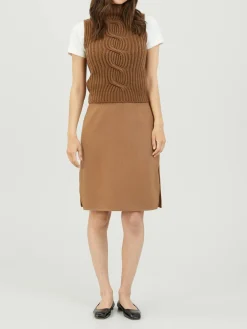Cashmere-Woll-Minirock 'Annika' Braun