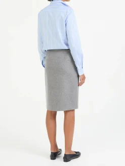Cashmere-Woll-Rock 'Dover' Platin
