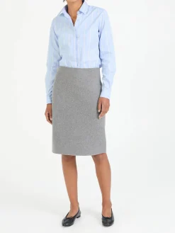 Cashmere-Woll-Rock 'Dover' Platin