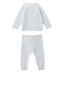 Cashmere-Zweiteiler Eisblau