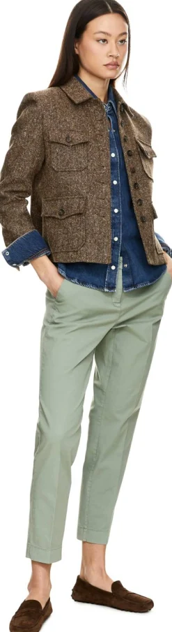 Chino Hose 'Karina' Olivgrün