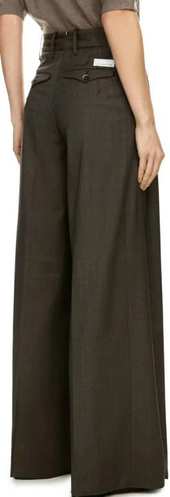 Chinohose 'Petra' aus Wolle Dunkelbraun