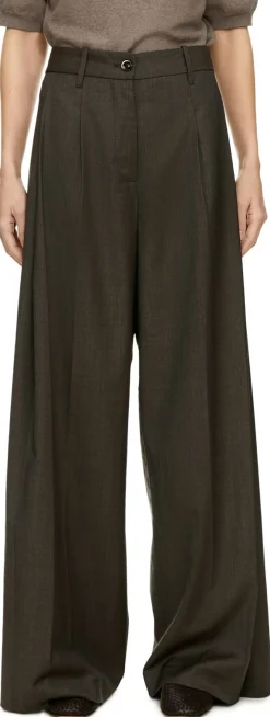 Chinohose 'Petra' aus Wolle Dunkelbraun