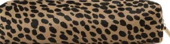 Clutch 'Kye' mit Hyänenmuster Schwarz/Beige