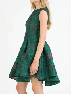 Cocktailkleid aus Caltha Sketch Jacquard Cypress Green