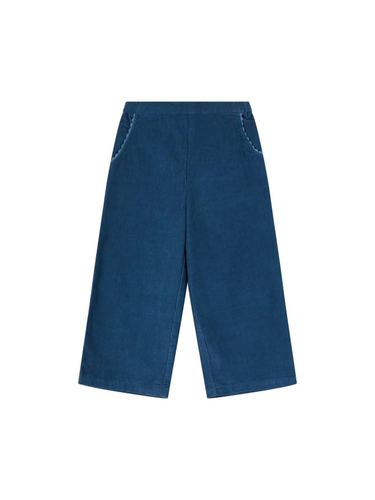 Cordhose mit ausgestelltem Bein Blau