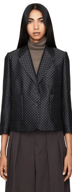 Cropped Blazer 'Bamis' Marineblau