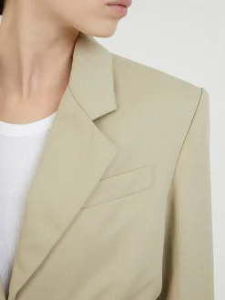 Cropped Blazer 'Contorta' Hellgrün