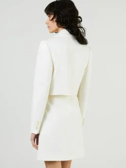 Cropped Blazer Crème
