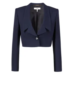 Cropped Blazer Marineblau
