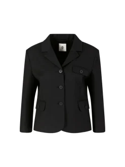 Cropped Blazer 'Pluto' Schwarz