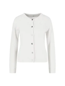 Cropped Cashmere-Strickjacke Cloud