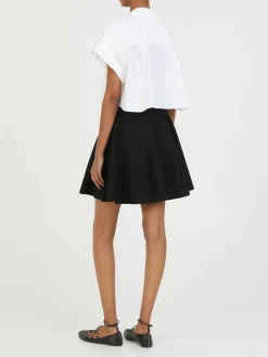 Cropped Hemd Weiß