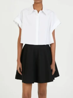 Cropped Hemd Weiß