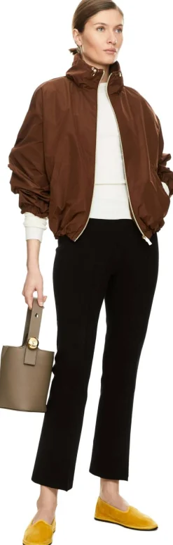 Cropped Jacke Braun
