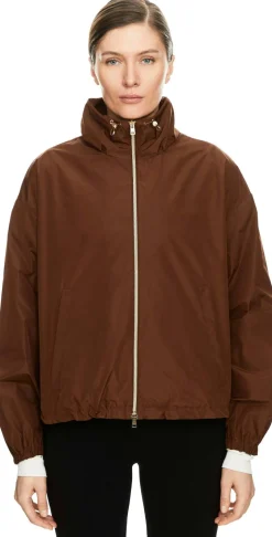 Cropped Jacke Braun