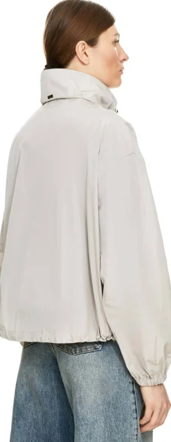 Cropped Jacke Hellgrau