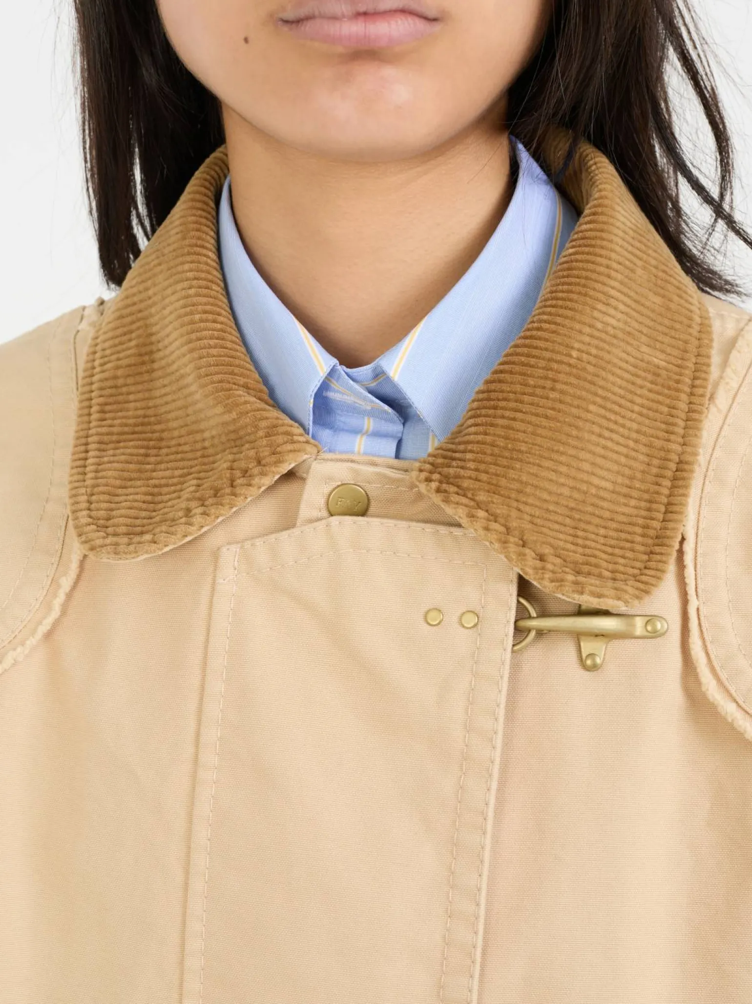 Cropped Jacke Khaki