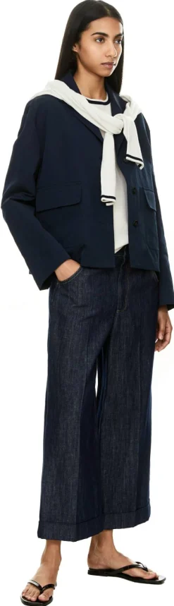 Cropped Jeans 'Efedra' Dunkelblau