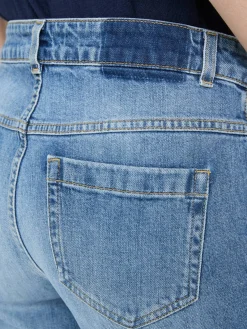 Cropped Jeans Mittelblau