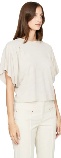 Cropped Shirt 'Kyanza' Crème