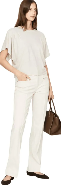 Cropped Shirt 'Kyanza' Crème